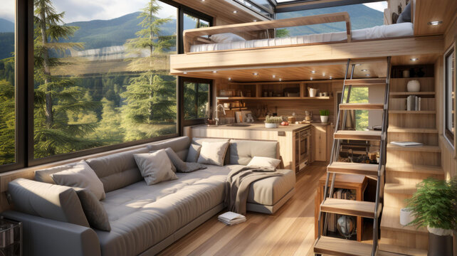 現(xiàn)代溫馨小屋擁有大窗戶和木質(zhì)元素