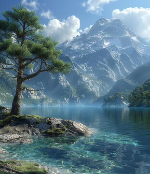 山清水秀的湖光山色