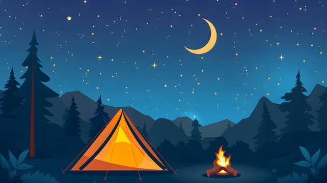 星空下的露營(yíng)