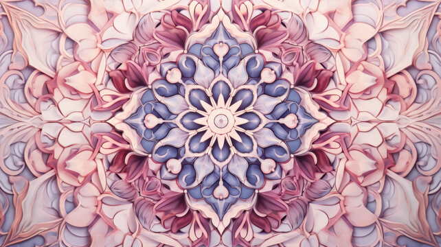 粉紫色萬花筒圖案