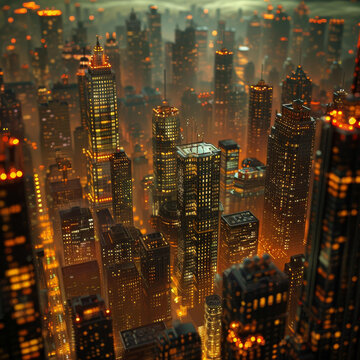 俯瞰都市夜景
