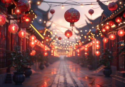 中國(guó)傳統(tǒng)節(jié)日春節(jié)舞龍舞獅猜燈謎廟會(huì)