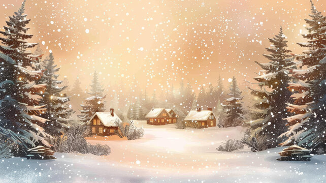雪原小屋的AI圖片