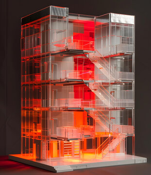 透明玻璃建筑模型