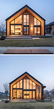 現(xiàn)代木質(zhì)房屋建筑設(shè)計(jì)