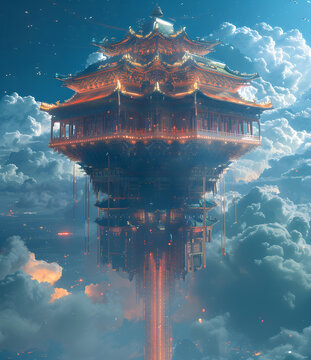 云端天宮：一座漂浮在云海之上的宮殿