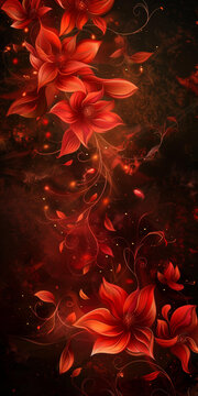 暗紅色花朵