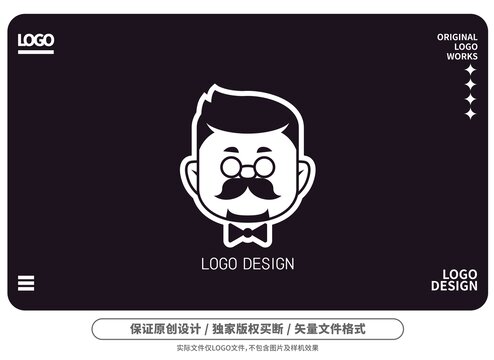 原創(chuàng)卡通大叔logo