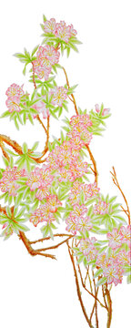 工藝玻璃透明屏風花開富貴