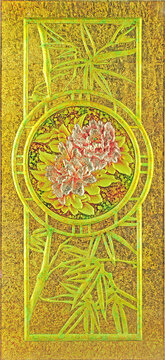 歐式工藝玻璃背景墻裝飾畫(huà)