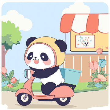送外賣熊貓