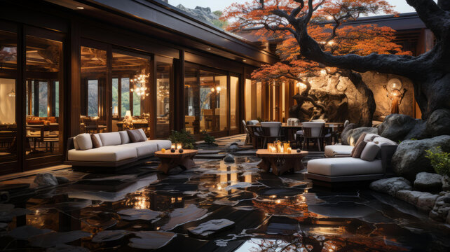 日式枯山水庭院