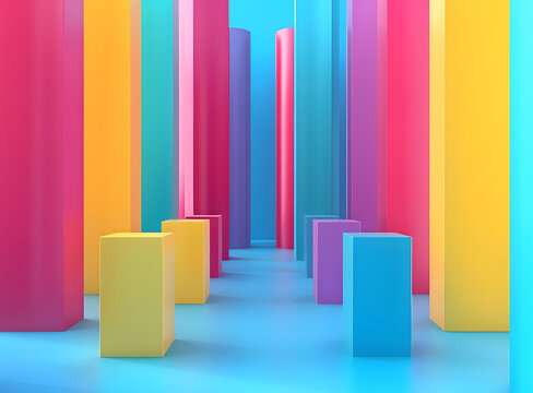 彩色抽象形狀背景