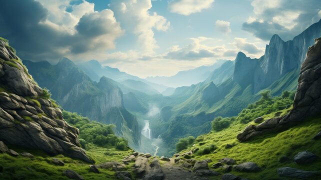 奇幻山水畫