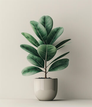 盆栽植物插圖