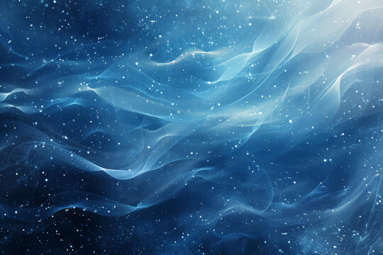 藍(lán)色的波浪與閃亮的星塵