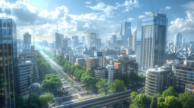 城市街道的AI圖片