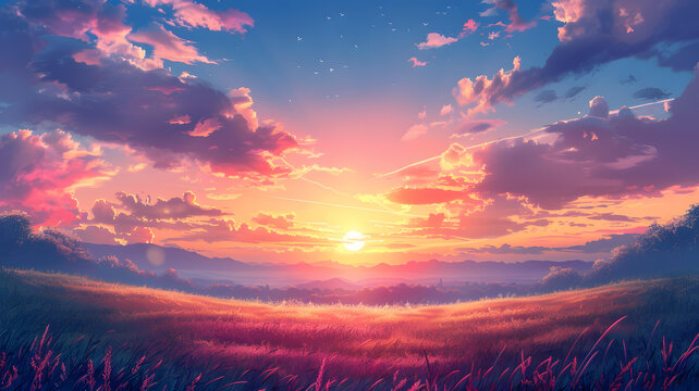 夕陽下的鄉(xiāng)間小路