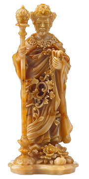 [免摳素材]一尊用琥珀雕刻的財(cái)神像
