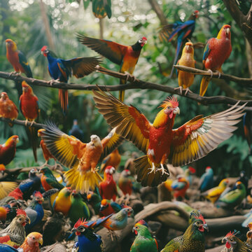五彩繽紛的鳥