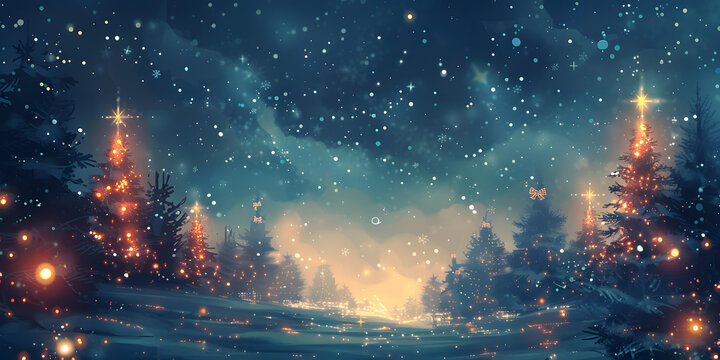 圣誕節(jié)的雪夜