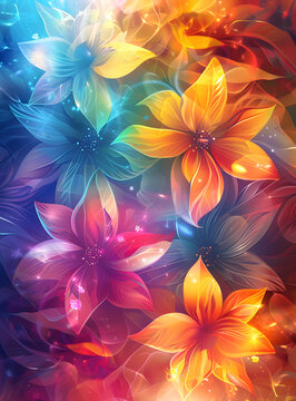 花朵綻放的AI圖片