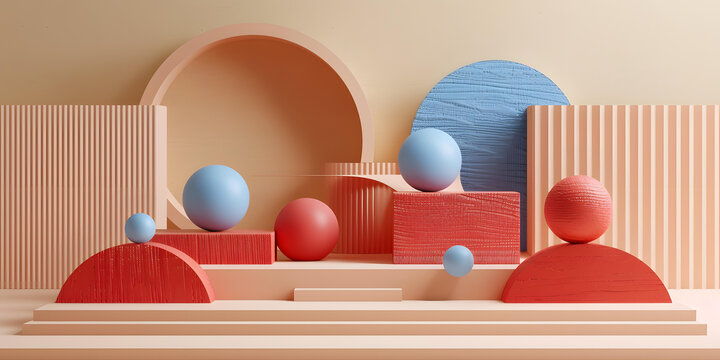 3d球體幾何形狀組合