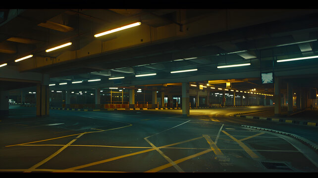 空曠的地下停車場