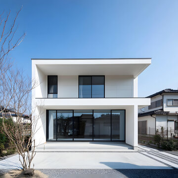 現(xiàn)代簡約風格的白色住宅