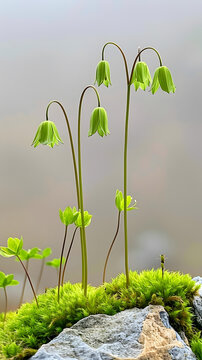 霧氣中的綠色花鈴