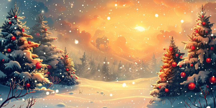圣誕節(jié)雪景
