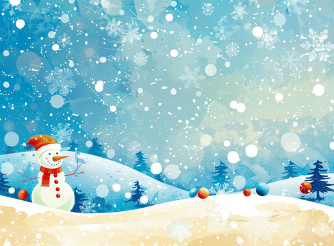 圣誕雪人的AI圖片