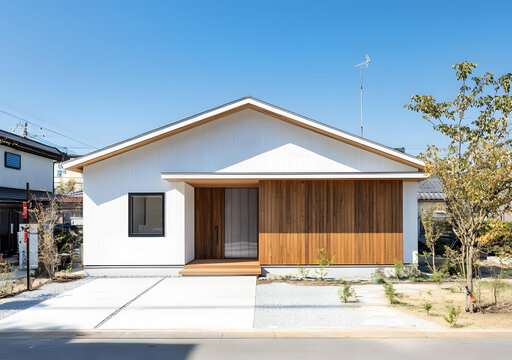 現(xiàn)代白色房屋木門外觀設(shè)計(jì)