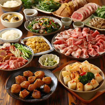 一桌豐盛的日本料理