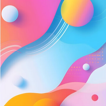 漸變色3D圖形抽象彩色背景