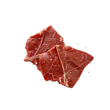[免摳素材]生牛肉牛排白色背景