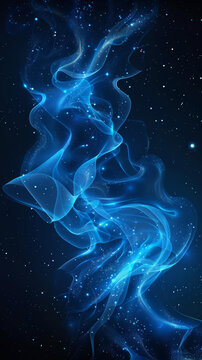 浩瀚宇宙中的蔚藍星云