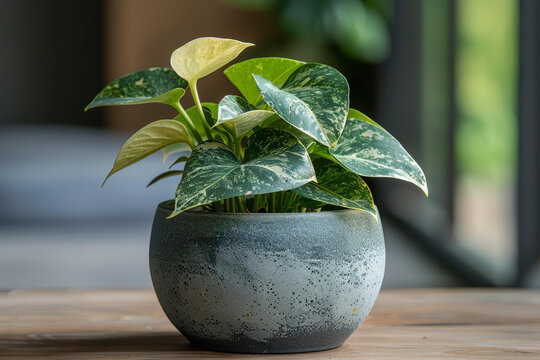彩色蔓綠絨室內(nèi)盆栽
