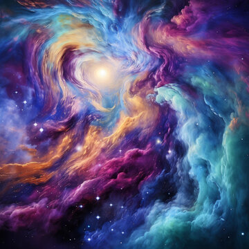五彩繽紛的太空星云