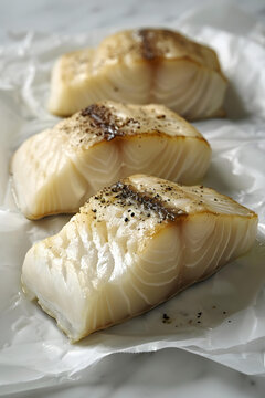 三塊鱈魚(yú)的AI圖片