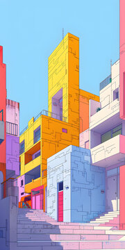 城市建筑的幾何圖形