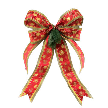 [免摳素材]紅色金色圣誕節(jié)蝴蝶結(jié)裝飾