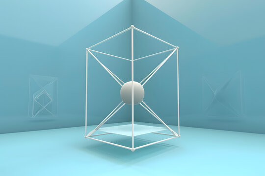 白色幾何形狀抽象背景