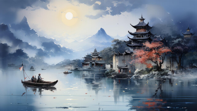 古風東方小鎮(zhèn)