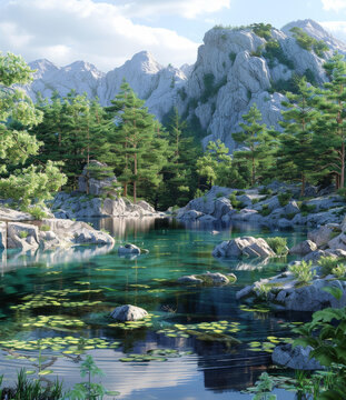 寧靜山湖風(fēng)光