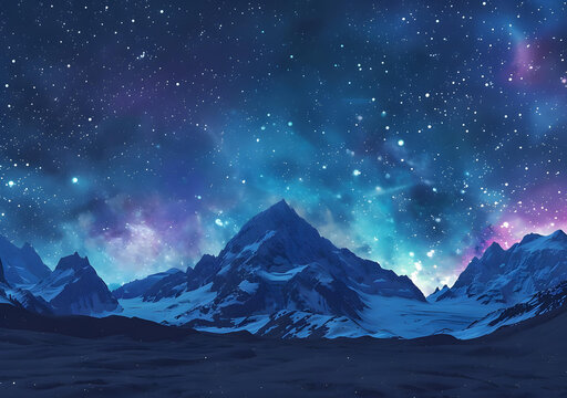 雪山星空