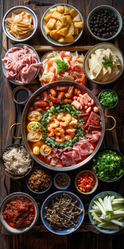 火鍋食材的AI圖片