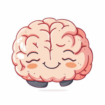 一個快樂的卡通大腦