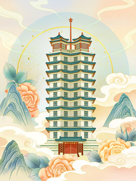 鄭州二七紀(jì)念館插畫(huà)