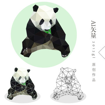 抽象畫大熊貓